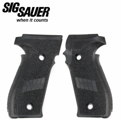 Sig Sauer P226 OEM Black Poly Grip Set with Screws - GRIP-226