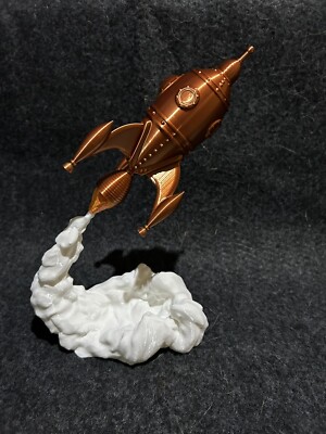 Retro Rocket 3D printed, hand painted
