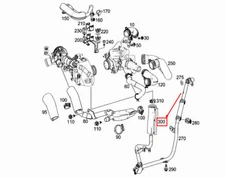 NEW MERCEDES-BENZ C W203 ENGINE COOLANT HOSE A1332030182 ORIGINAL