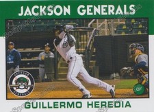 2016 Jackson Generals Guillermo Heredia RC Rookie Seattle Mariners CUBA