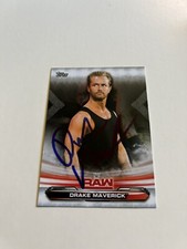 Drake Maverick WWE Signed 2019 Topps RAW Card # 26