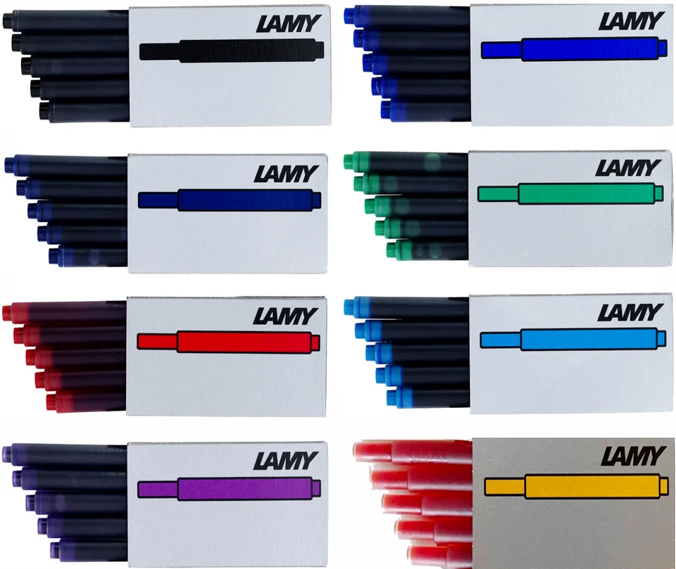 Genuine LAMY T10 Ink Cartridge Fountain Pen Refill - Various Colours