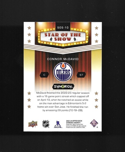 2023-24 Oberdeck Synergie STAR DER SHOW SOS-10 CONNOR MCDAVID EDMONTON - Bild 2 von 2