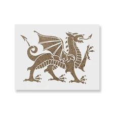 Medieval Dragon Stencil - Durable & Reusable Mylar Stencils
