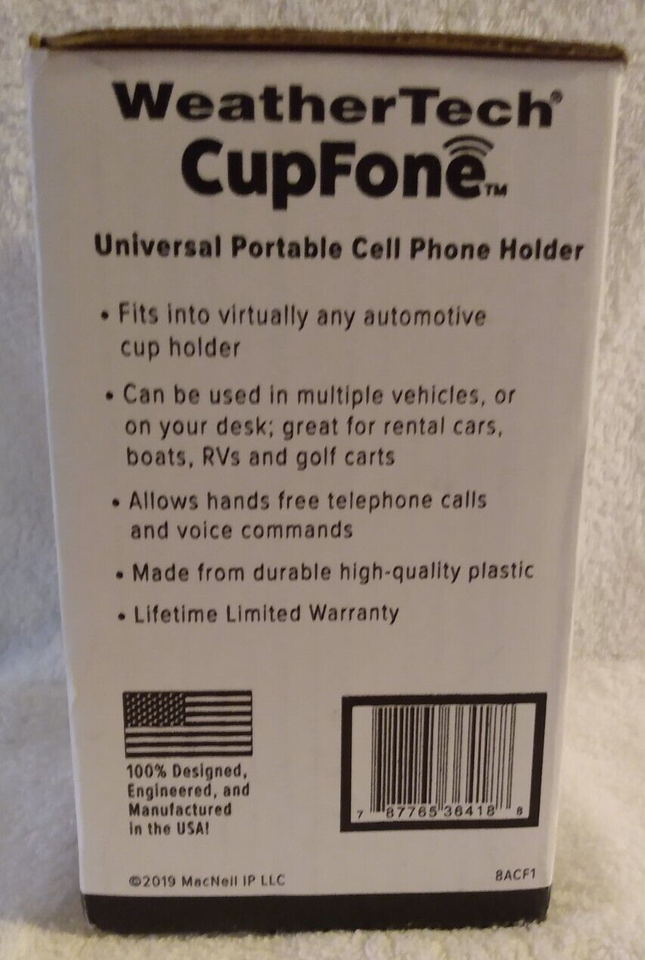 WeatherTech CupFone Universal Cup Holder Car Mount Cell Phone Holder