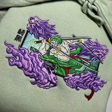 Custom Anime Manga Inspired Embroidered Crewneck Sweatshirt Hoodie TShirt