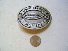 Vintage 1989 Belt Buckle Rocky Mountain MCC RELIEF SALE Mennonite