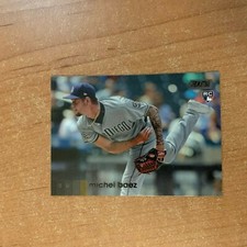 2020 Topps Stadium Club - Michael Baez - #7 Black Foil Parallel Rookie RC PADRES