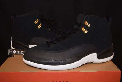 Air Jordan 12 Reverse Taxi Black Gold 130690 017 Mens  display picture 2