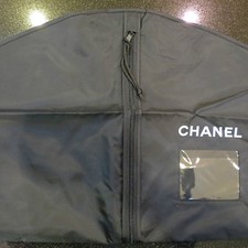 NEW AUTHENTIC CHANEL BLACK NYLON ZIP EXTRA LONG GARMENT BAG 53.5" LONG X 24" WID