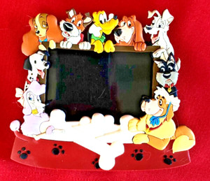 Original Disneyland Magnetic Photo Frame Disney Dogs Pluto Lady Tramp Dalmatians