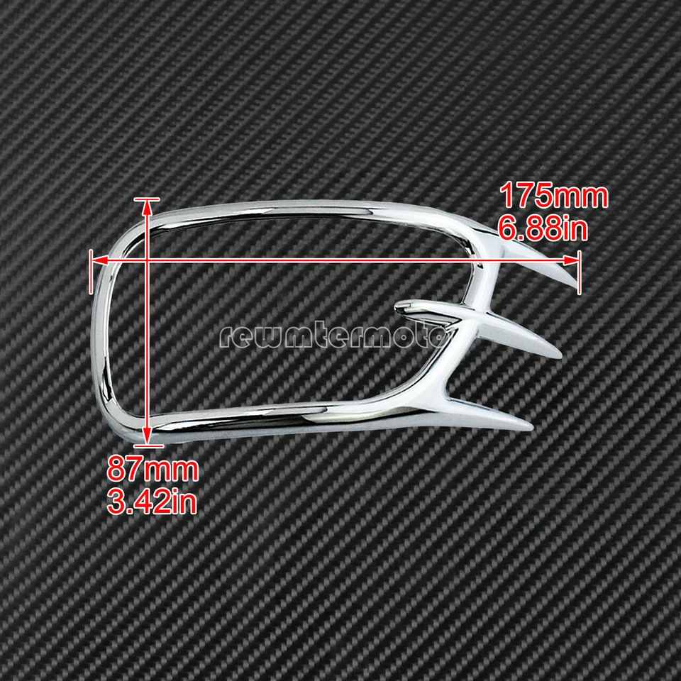 Chrome Front Turn Signal Lights Decoration Trims Fit For Goldwing GL1800 Audio - Image 2 of 4