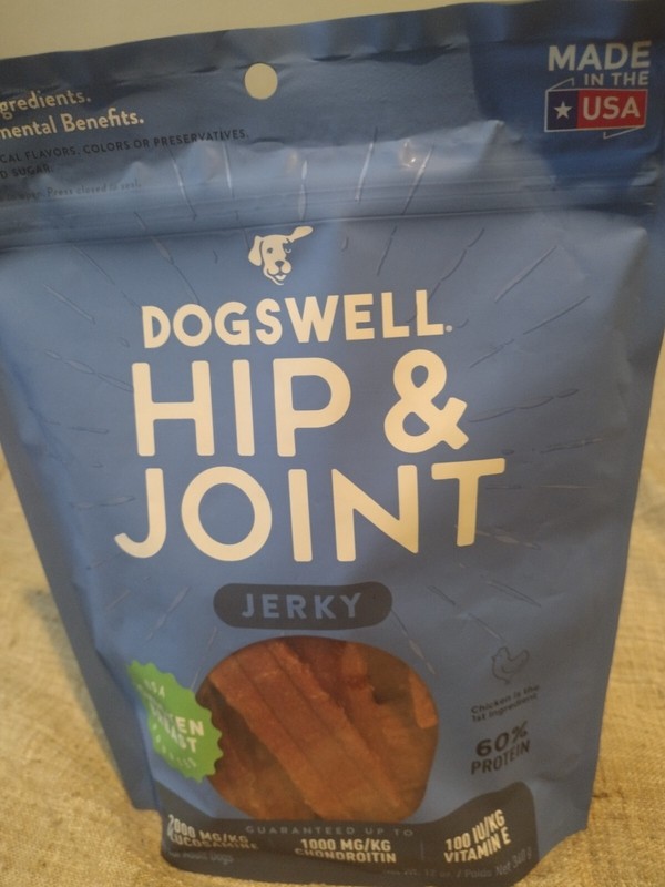 Dogswell Jerky Dog Treats w/ Glucosamine, Chondroitin, Chicken Hip Joint, 12 oz