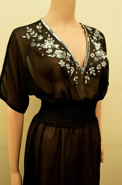 lipsy all over hand embellished cowl neck maxi dress