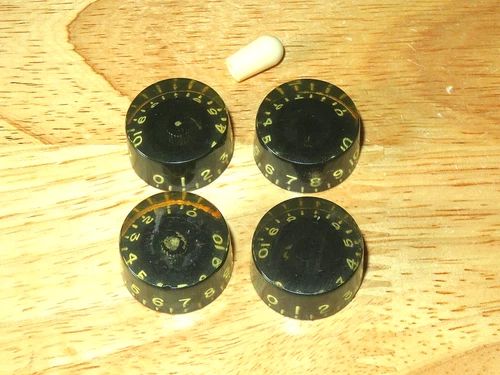 Gibson 1980 Black Speed Guitar Control Knobs