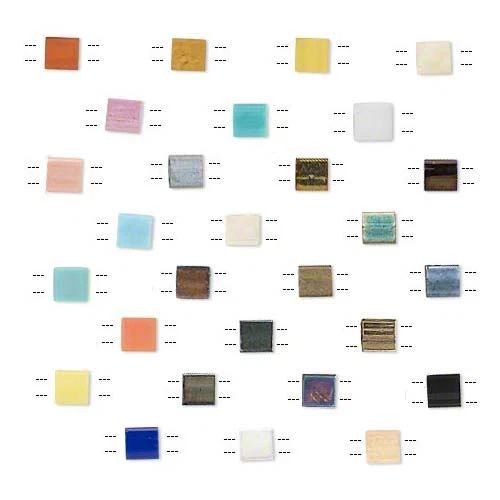 Flat square glass best sale beads