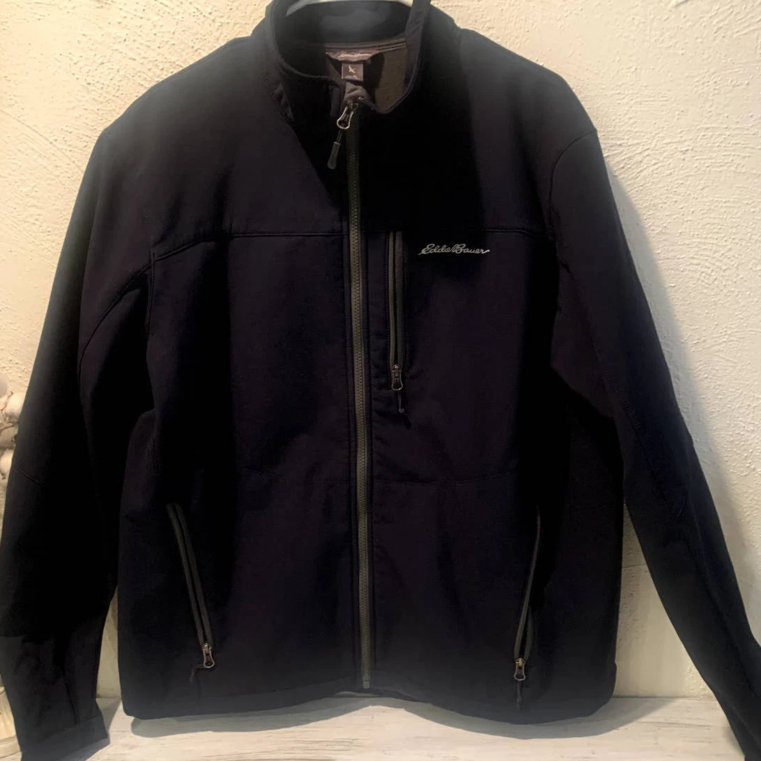Eddie Bauer Soft Shell Fleece lined Jacket Men size XL
