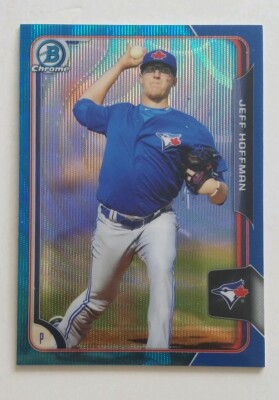 2015 BOWMAN CHROME BLUE WAVE REFRACTOR #BCP236 JEFF HOFFMAN TORONTO BLUE JAYS 