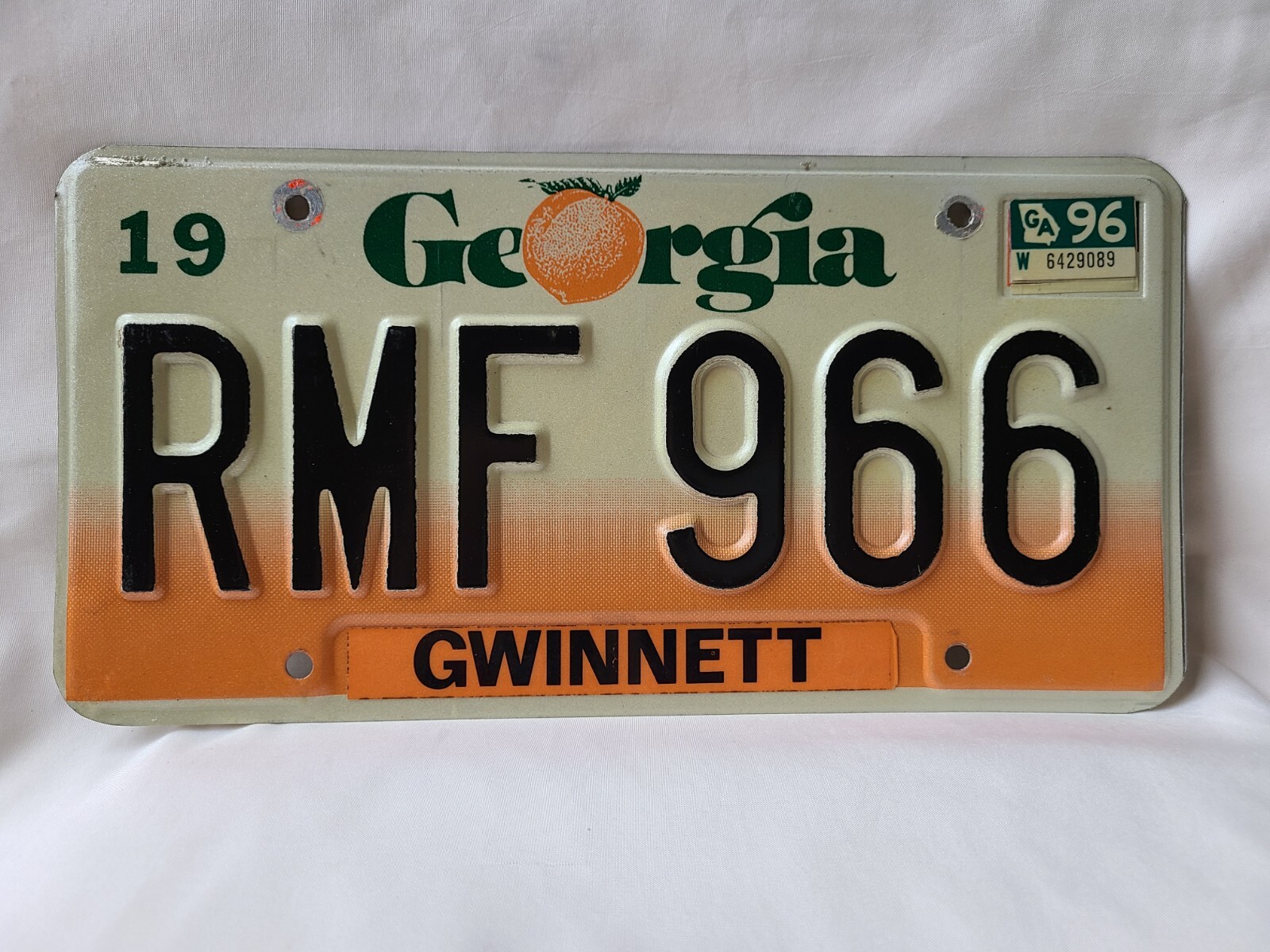 Vintage 1996 County License Plate 10222 eBay