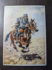 1938 Germany Postcard Cover Leipzig C2 to Falkenhain Cavalry Horse Soldier