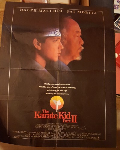 Pat MORITA Ralph MACCHIO KARATE KID pt II 1986 poster HONOR COMES FIRST - Picture 2 of 7