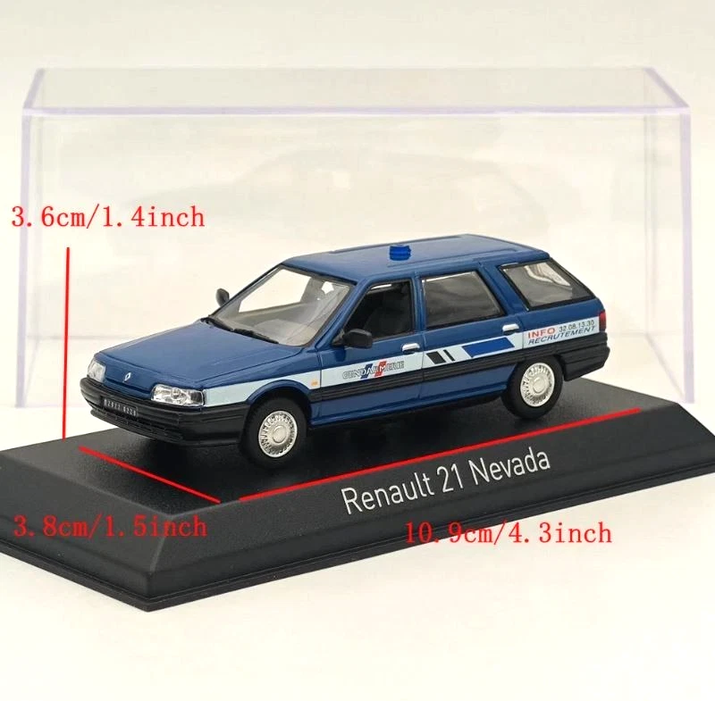 FRANCE GENDARMERIE RECRUITMENT INFO RENAULT 21 NEVADA 1:43 NOREV DIECAST MODEL - Image 4 of 4