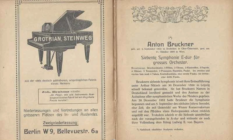 Berlin Oktober 1922 Programm Berliner Philharmoniker Wilhelm Furtwängler - Bild 2 von 4