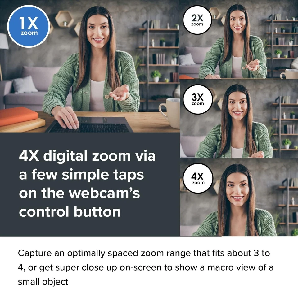 CREATIVE Live! Cam Sync V3 2K QHD USB Webcam with 4XDigital Zoom and Microphones - Image 3 of 4