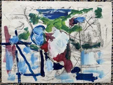 Harold Davies Original Painting Abstract Expressionism Art American Modernism