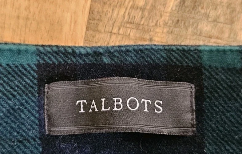 Pantalones al tobillo Talbots de terciopelo Chatham tartán a cuadros para mujer talla 4 vacaciones preppy Foto 4 de 4