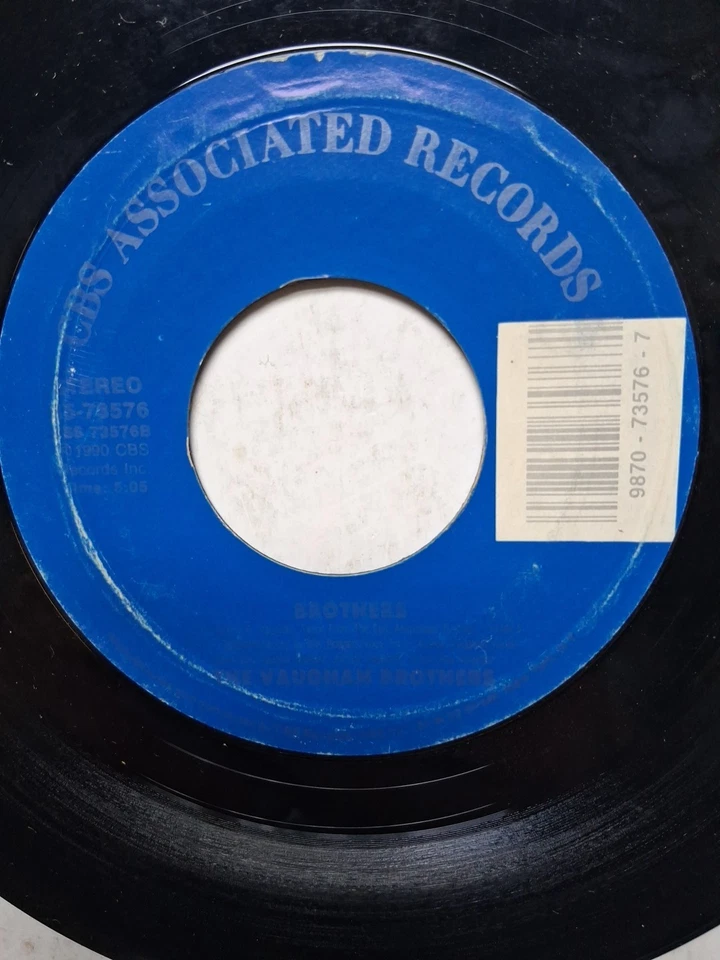 45 RPM Vinyl Record The Vaughan Brothers (Stevie Ray and Jimmie) Tick Tock VG - Image 4 of 4