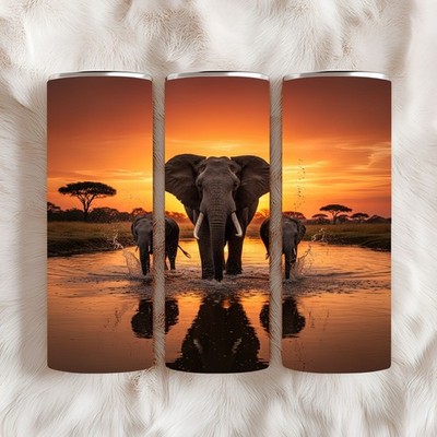 Elephant, 20 oz tumbler, CHOICE, stainless steel, nature, farm, gift, FREE ship