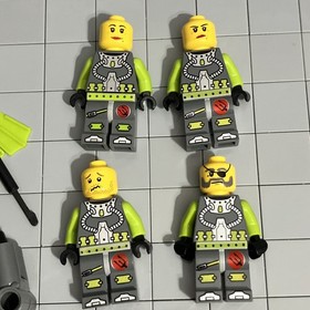 LEGO Atlantis Diver w/ Flippers Minifigure Lot atl006 atl008 Lance Samantha G2 4