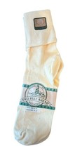 VINTAGE 80's COTTON NYLON SLOUCH/CUFF DOWN ANKLET SOCKS 9-11 Pale Yellow