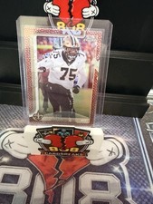 2025 Topps Chrome Fooball #219 Taliese Fuaga Leather Pigskin Refractor