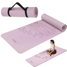 HAHE Yoga Mat Thick 8MM,1/3" Eco-Friendly POE Non Slip Yoga Mat, High Rebound