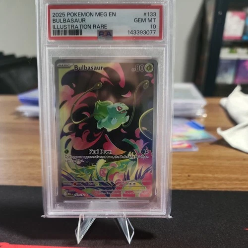 2025 POKEMON MEGA EVOLUTION #133/132 BULBASAUR ILLUSTRATION RARE PSA 10