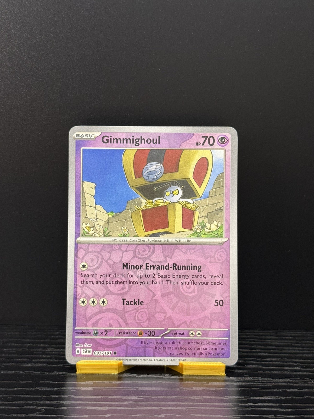 Gimmighoul 97/191- Common Reverse Holo- Surging Sparks- Pokemon TCG- NM