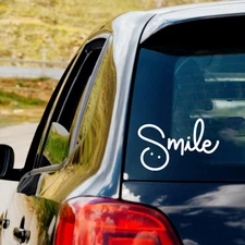 Smile Vinyl Decal Sticker Car Truck Window Laptop Sticker Cute Smile face