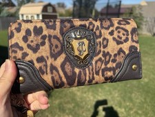 Juicy Couture Juicy Zip Around Wallet Romance Gusset Leopard New Y2K