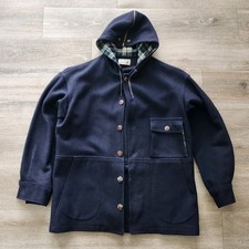 RARE True Vintage 70s Lobo By Pendleton Wool Jacket Split Hood Navy Size L
