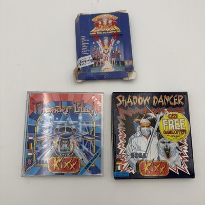 Commodore Amiga Boxed Game Lot Shadow Dancer Thunder Blade Captain Planet