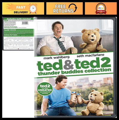 Unrated Thunder Buddies Collection - Ted & Ted 2 Comedy Movie Set, Hilarious Fun
