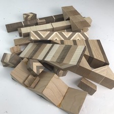 Wood Scraps For Arts And Crafting Oak Walnut Maple Cherry Triangle    Lot 130