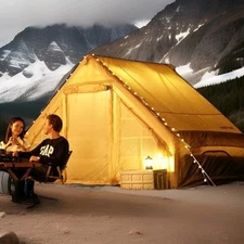 Inflatable Camping Tent with Pump, Glamping Tents, Easy Setup 4 Season...