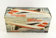 Vintage TWA Boeing 747 Jumbo Jet AM Radio SYS Solid State NIB In Box Tested Good