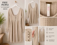 Free People Go-To Mini Dress in Waffle Knit
