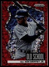 2022 Panini Prizm #OS-2 Ken Griffey Jr. Old School Red Donut Circles Prizm #/99