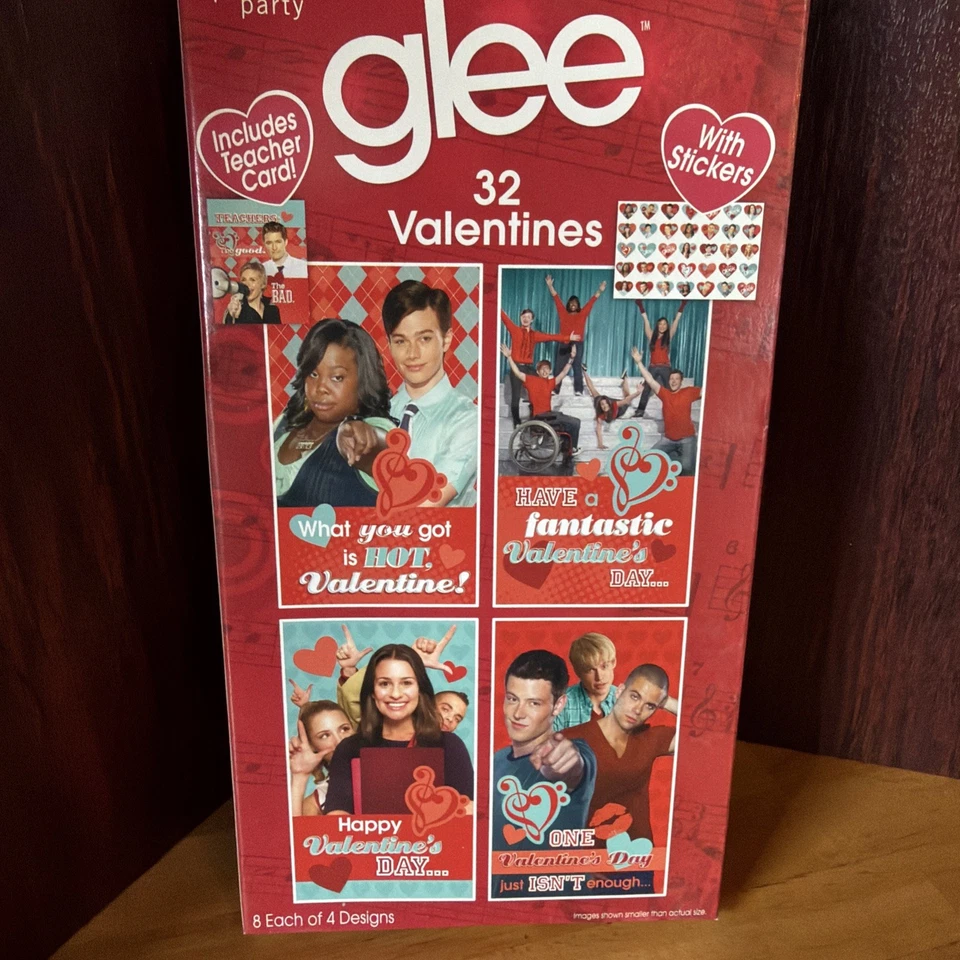 Glee Hallmark Party Valentines Day Cards 24 DESIGN CHOICES New Old Stock - Image 4 of 4