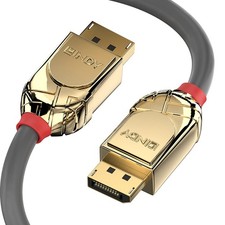 LINDY 36291 Lindy 1m DisplayPort 1.4 Cable, Gold Line